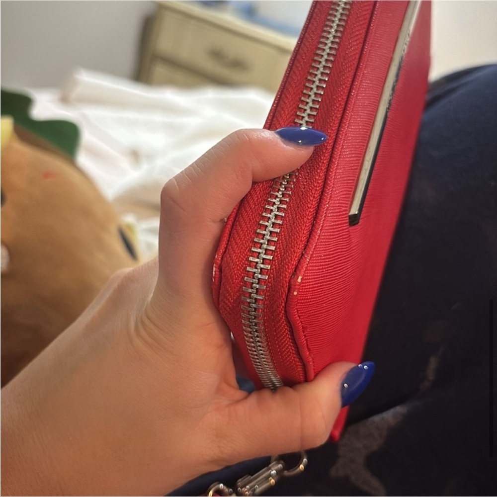 Red Leather Wristlet Wallet - Picture 8 of 9
